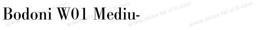 Bodoni W01 Mediu字体转换
